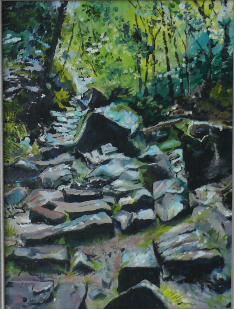 An oil on canvas painting